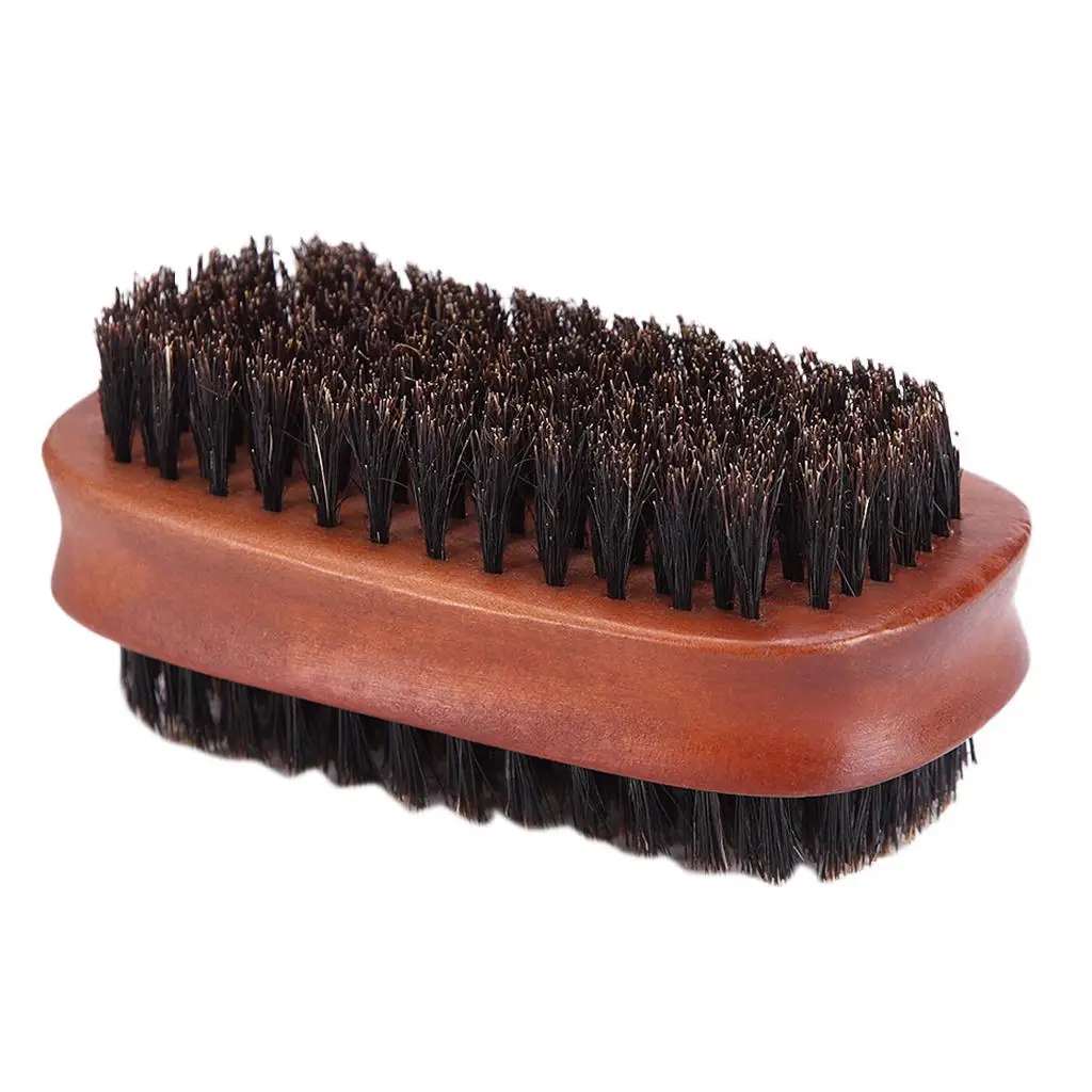 2 Way Men Hair  Beard Mustache Shaper Brush Palm Comb Soft Touching