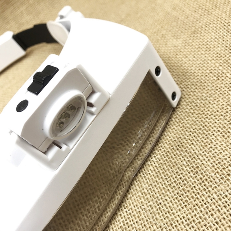 Loupe optique,Loupes à bandeau LED mains libres, pour bijoux, montre