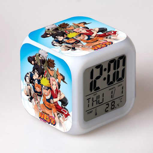 Narut Sasuke & Kakashi LED Alarm Clock - Digital Night Light