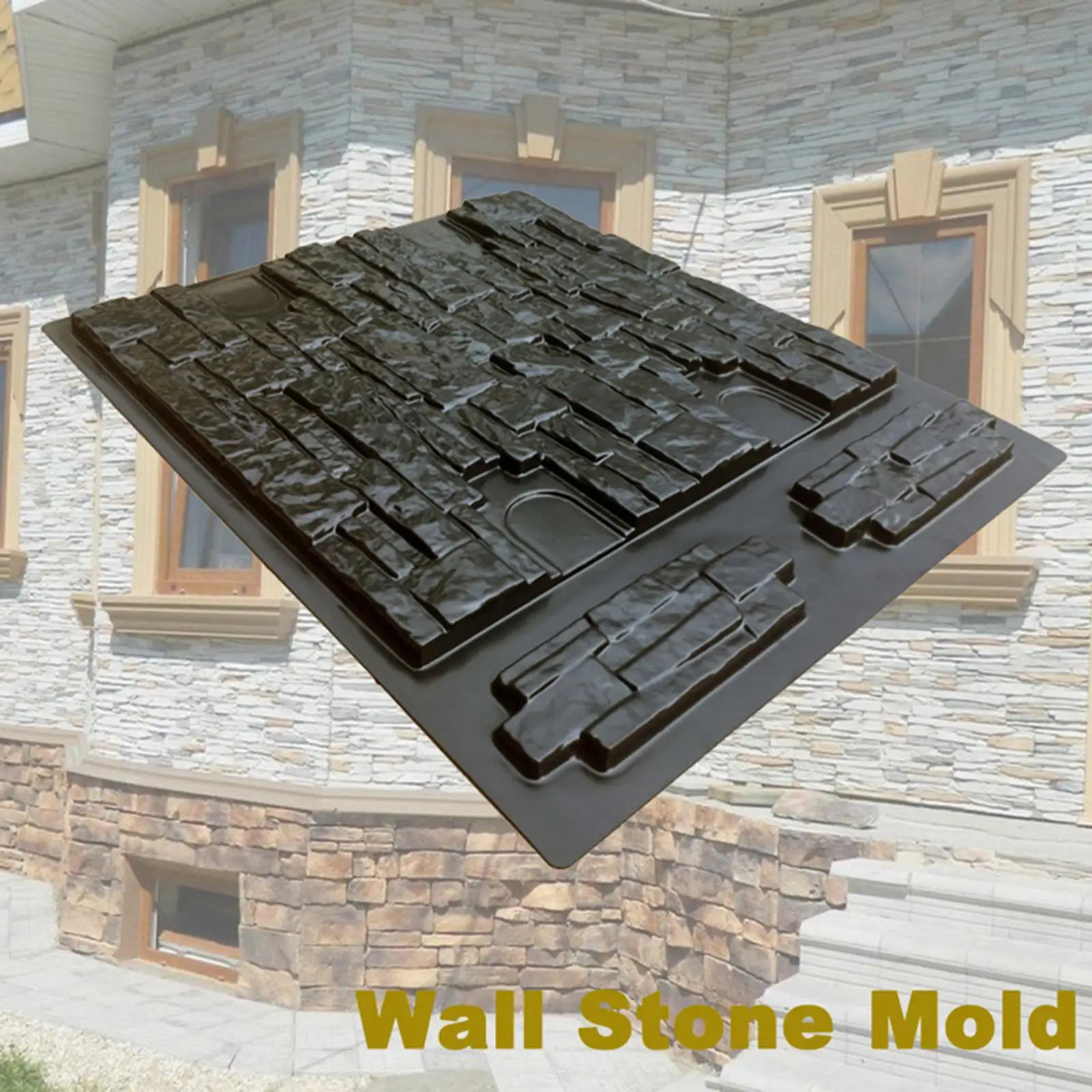 3D Wall Concrete Molds Stone Mold Mould ABS Plastic for Garden Decor Gypsum