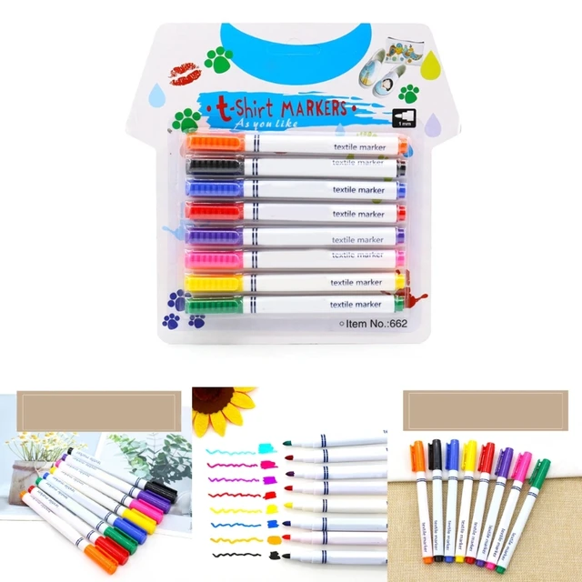 8Colors Fabric Markers Pen,Permanent Fabric Paint Pens Art Markers Set Fine  Tip,for Canvas, Bags, T-Shirts, Drop Shipping - AliExpress