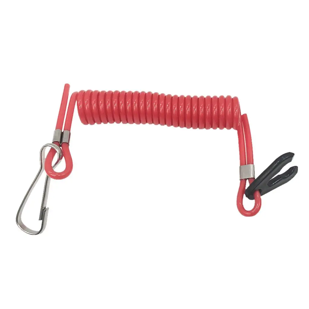 Red Boat Engine Safety Kill Stop Switch Lanyard for Outboard