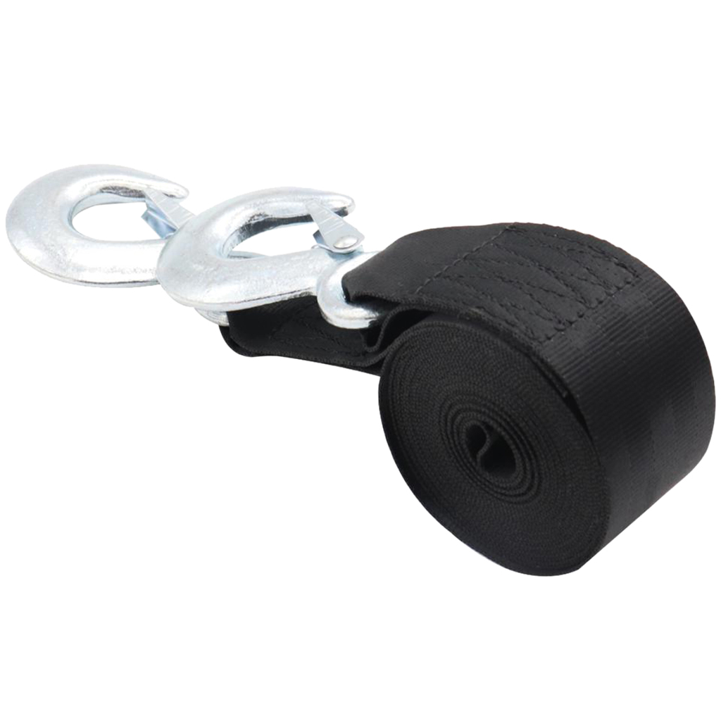 High Strength& Heavy Duty Tow Strap with Safety Hooks | 2 inch x 13 feet | 10,000 LB Capacity