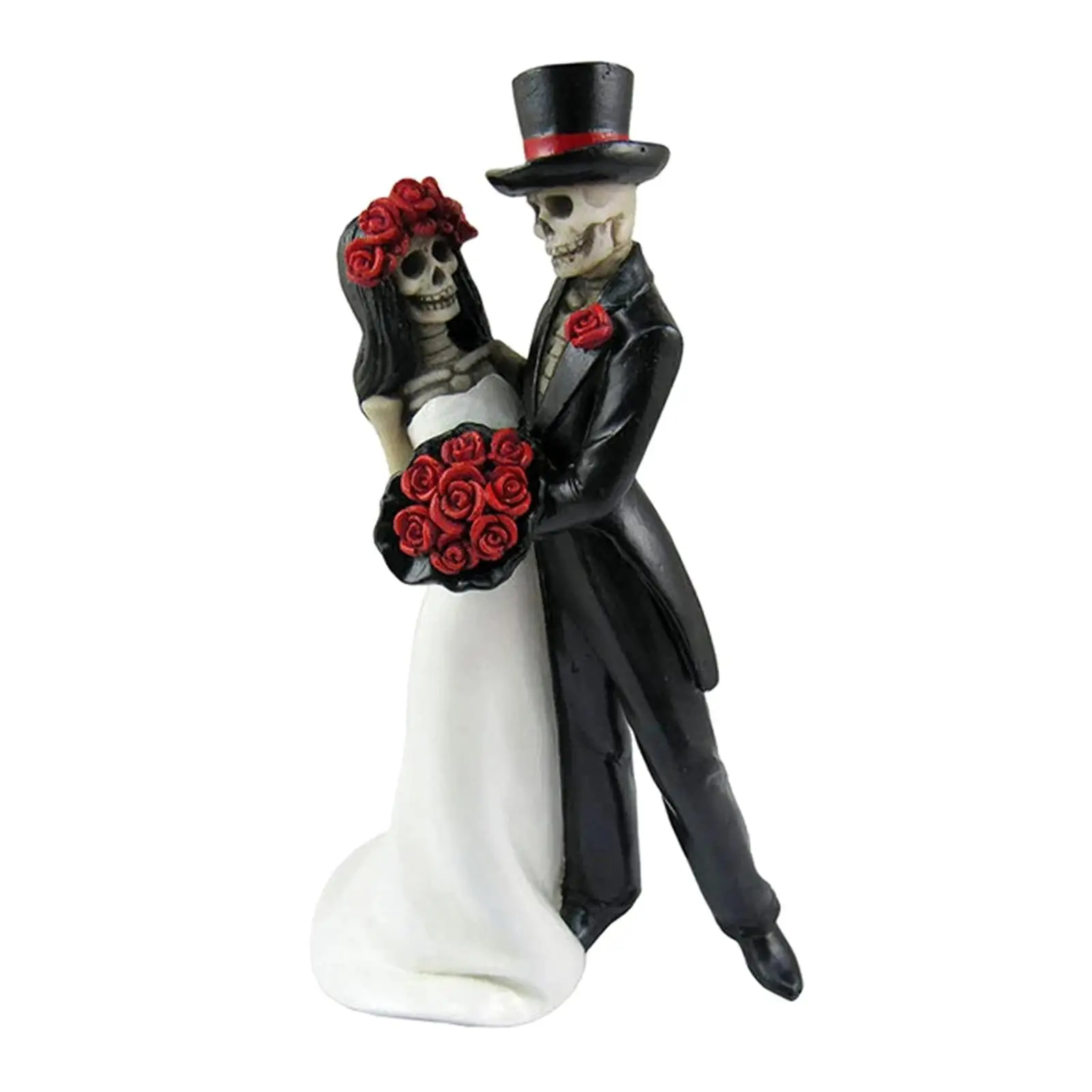 Resin Skeleton couple Skull Ornaments Art Figurine bride Crafts Collectible for Yard Birthday Living Room Home Decor Garden