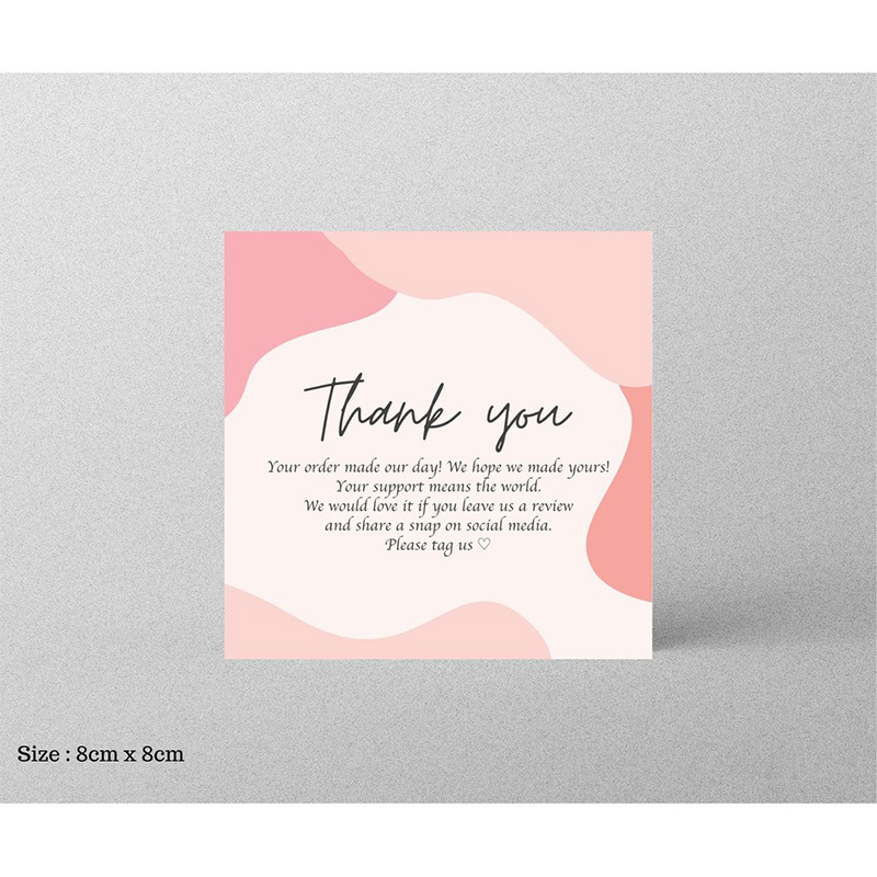 30 Stück 8 x 8 cm rosa Cartoon-Quadrat-Alles Gute zum Geburtstag Dankeskarte für kleine Unternehmen Geschenkbox Grußdekoration Verpackungsversorgung – Detail 19