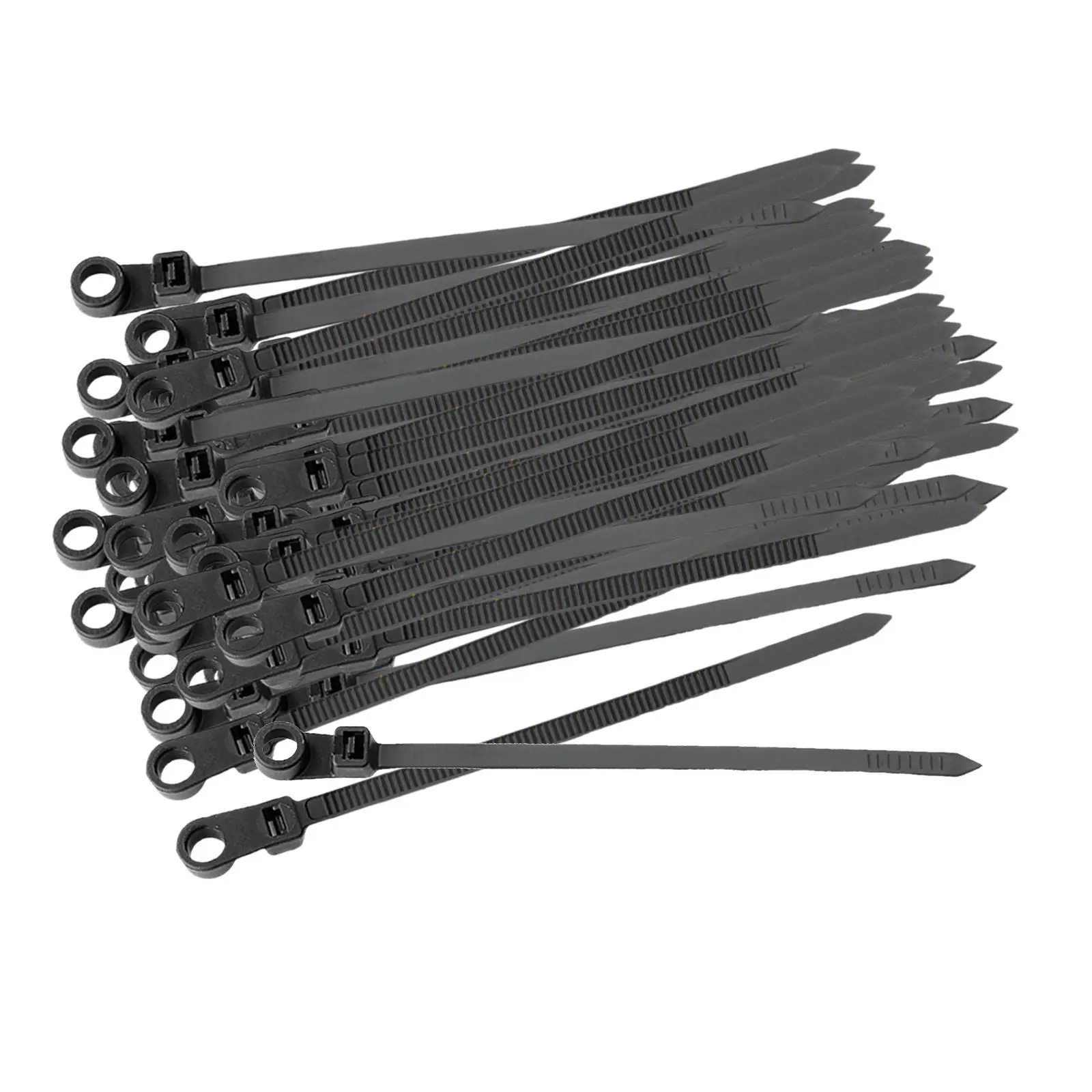 100 Pieces Nylon Cable Zips Wire Ties with Screw Hole Professional Nylon Zip Ties for Home Office Garden Trellis Garage Workshop
