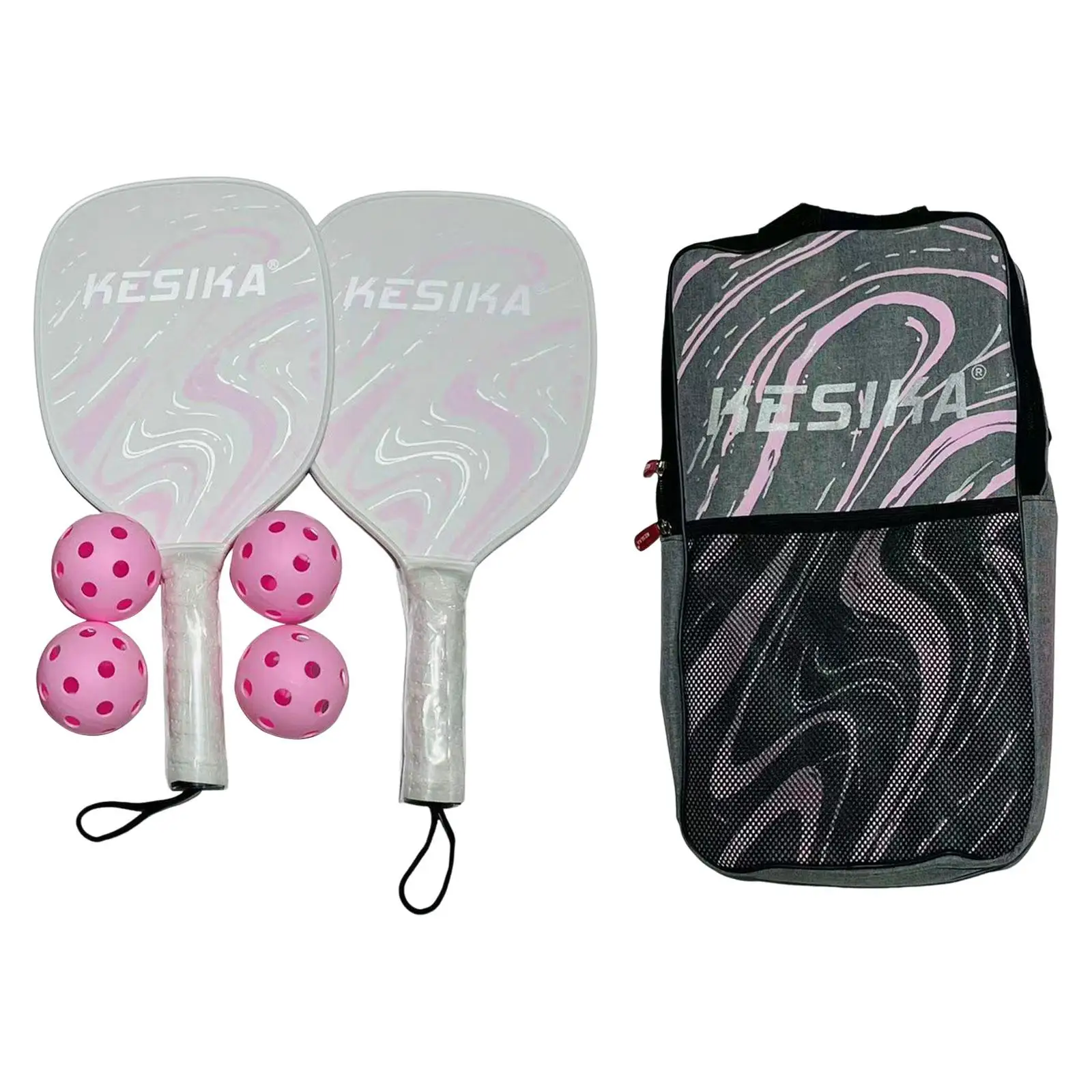 Pickleball Paddles with 2 Rackets 4 Balls and Storage Bag Lightweight Professional Pickleball Racquets Pickleball Racket