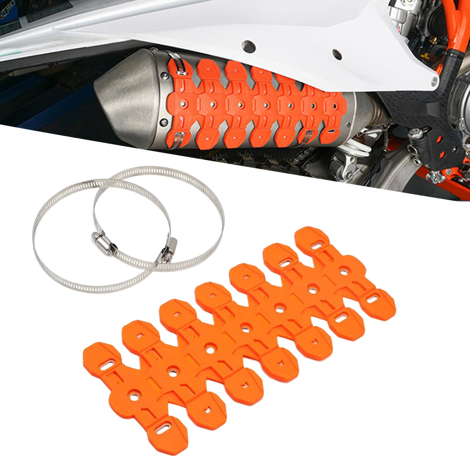 Motorcycle Exhaust Pipe Protector, Universal  Cover, Fits for Motorbike Direct Replaces  Easy to Install