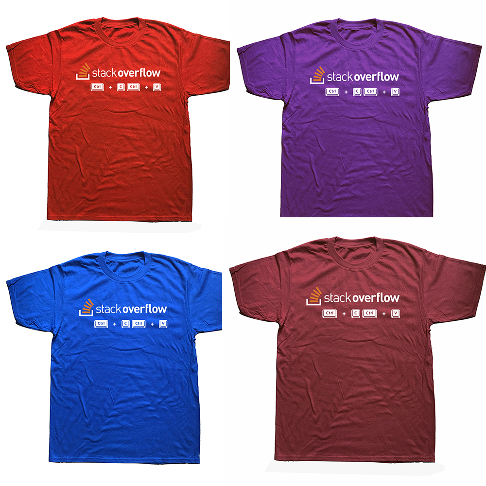 Senior Developer Skills Stackoverflow CTRL C+V T-Shirt Programmierer Persönlichkeit Frontend Backend Geek Coder Baumwolle Qualitätskleidung – Detail 3
