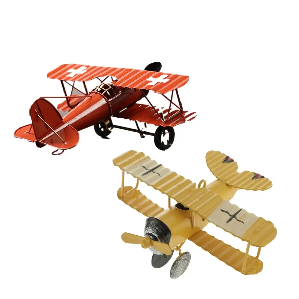 2 Available Decorativre Tin Airplane Collectible Airplane Model Home Toy Gift