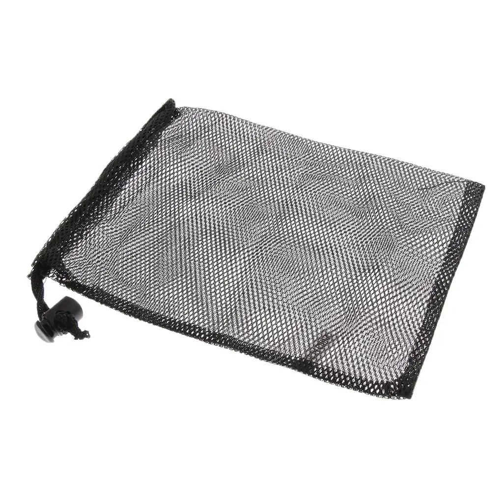 Mesh Stuff Sack Drawstring Storage Bag Net Pouch for Travel Camping Tableware Dishware