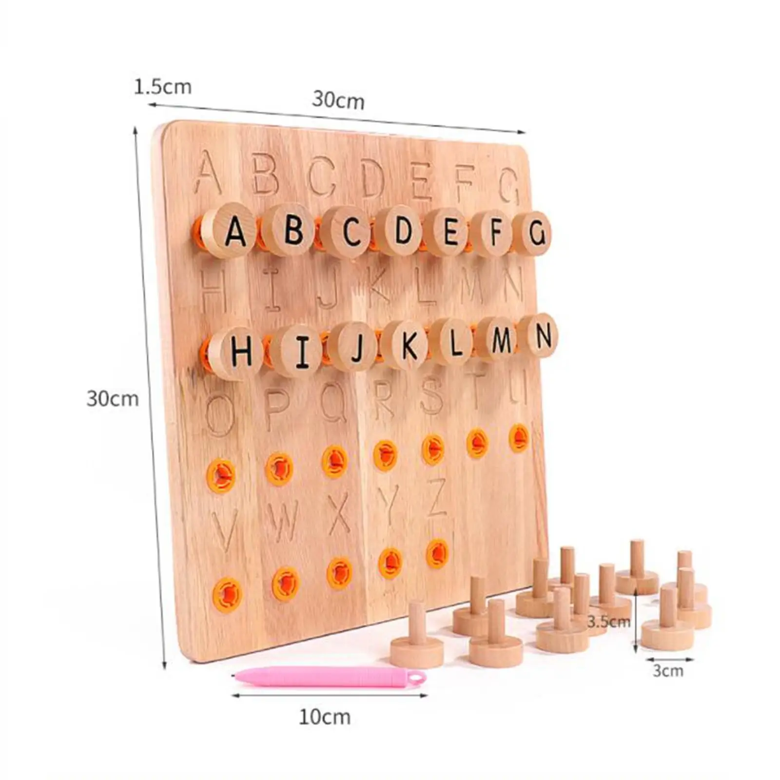 Double Sided Alphabet Tracing Board, Developmental Toys Sensory Play Teaching Aids Montessori Toys Puzzles Tool for Preschool