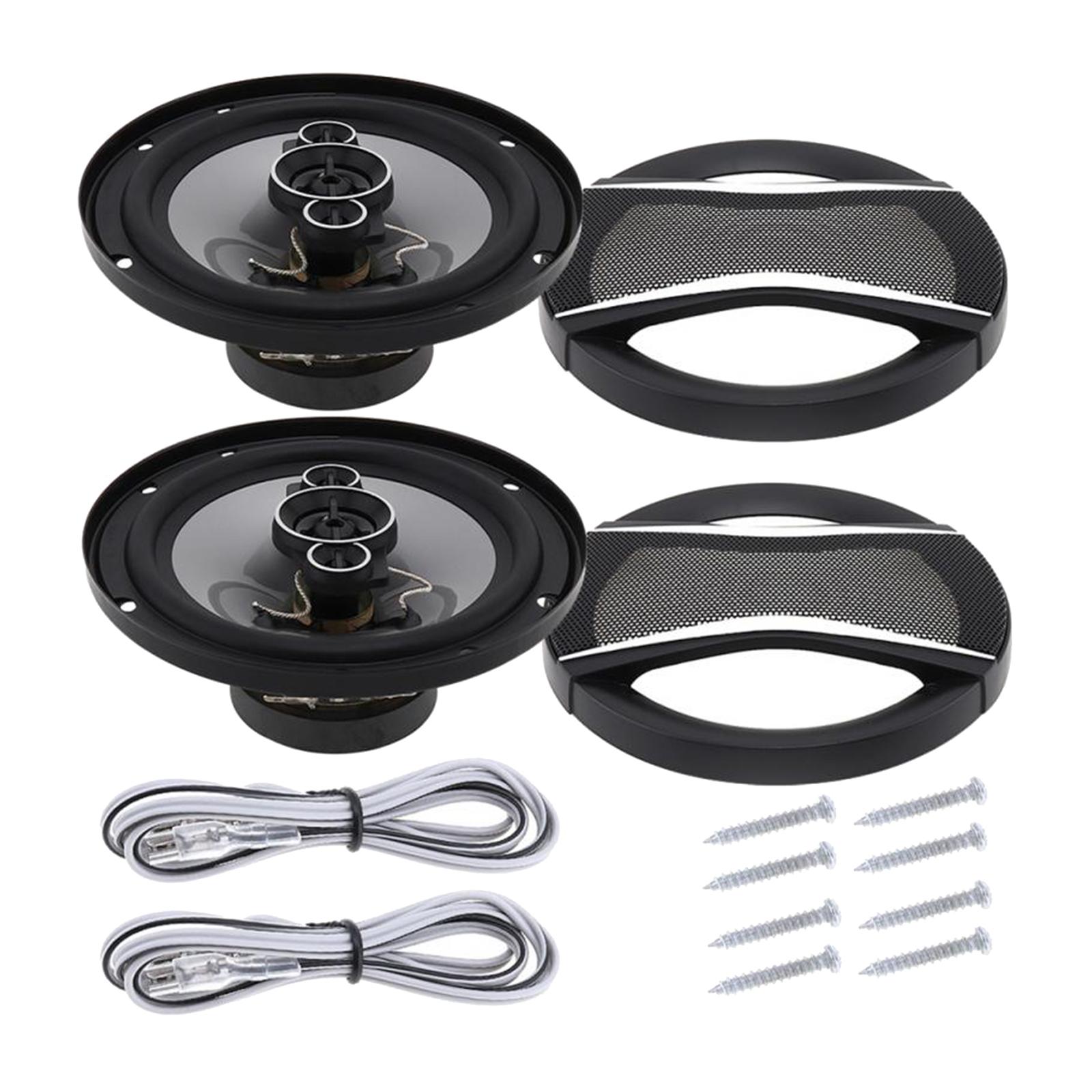 2 Pcs Car HiFi Coaxial Speaker Full Range Easy to Install Stereo for Vehicle