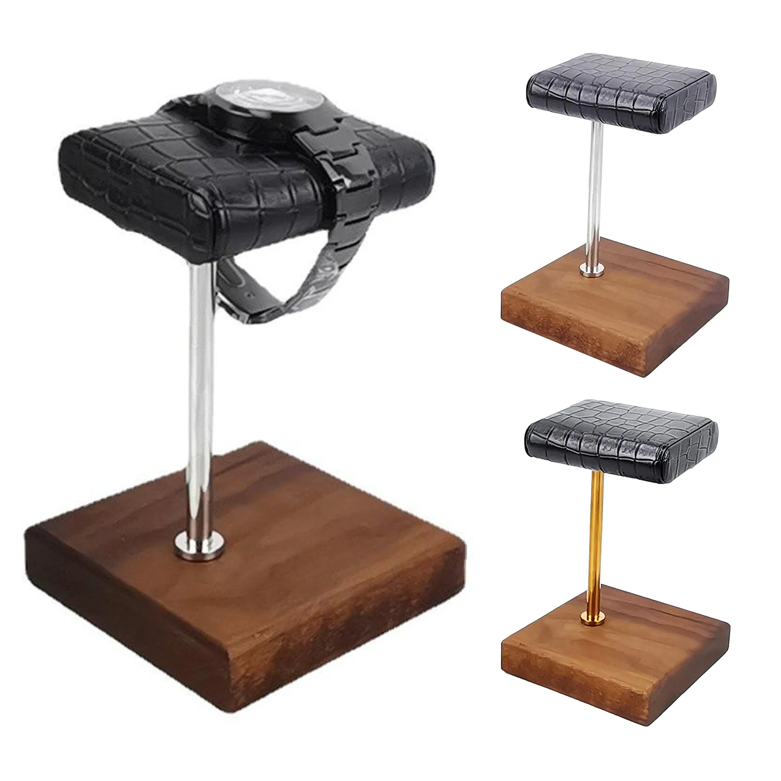 Handcrafted Leather & Marble Watch Display Stand, Home Use or Portable for Travel, Business Trip,  to Rest and Store 