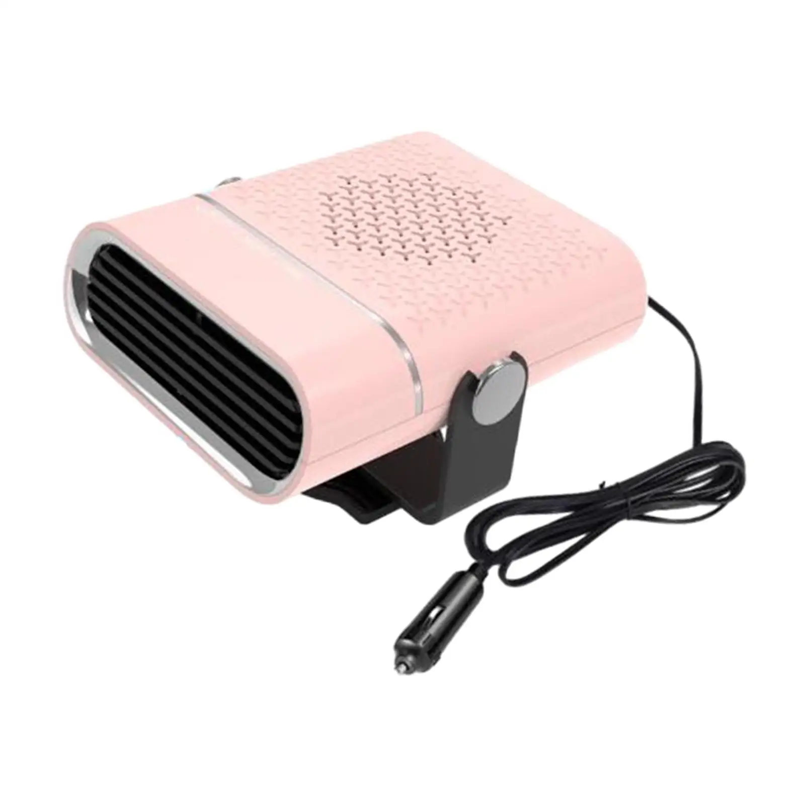 Car Heater 24V 2 in 1 Compact 360 Degree Rotary Plug into Lighter Windshield Defroster Automobile Windscreen Car Fan