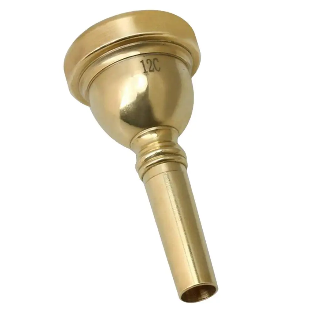 High-grade 12C Trombone Mouthpiece Small Shank Gold-plated for Trombone