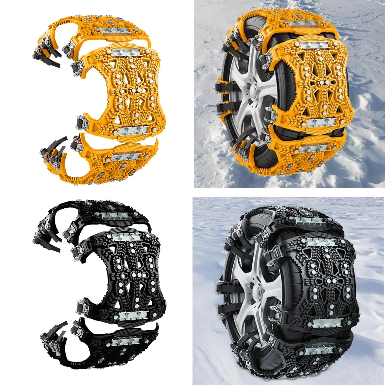 Car Wheel Tire Ice Snow Chain Portable for Snowy and Muddy Roads Sturdy