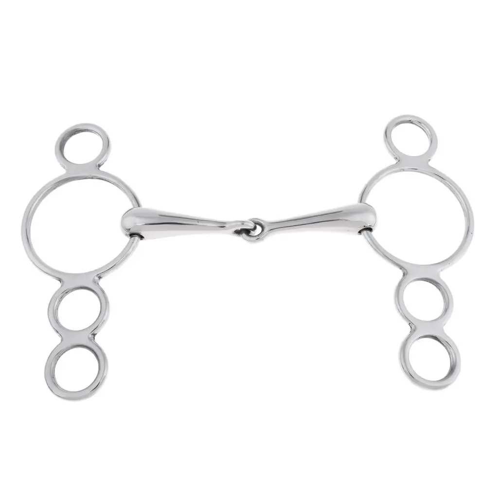 Stainless Steel Gag Bit Horse Tack Equestrian Accessories 135mm