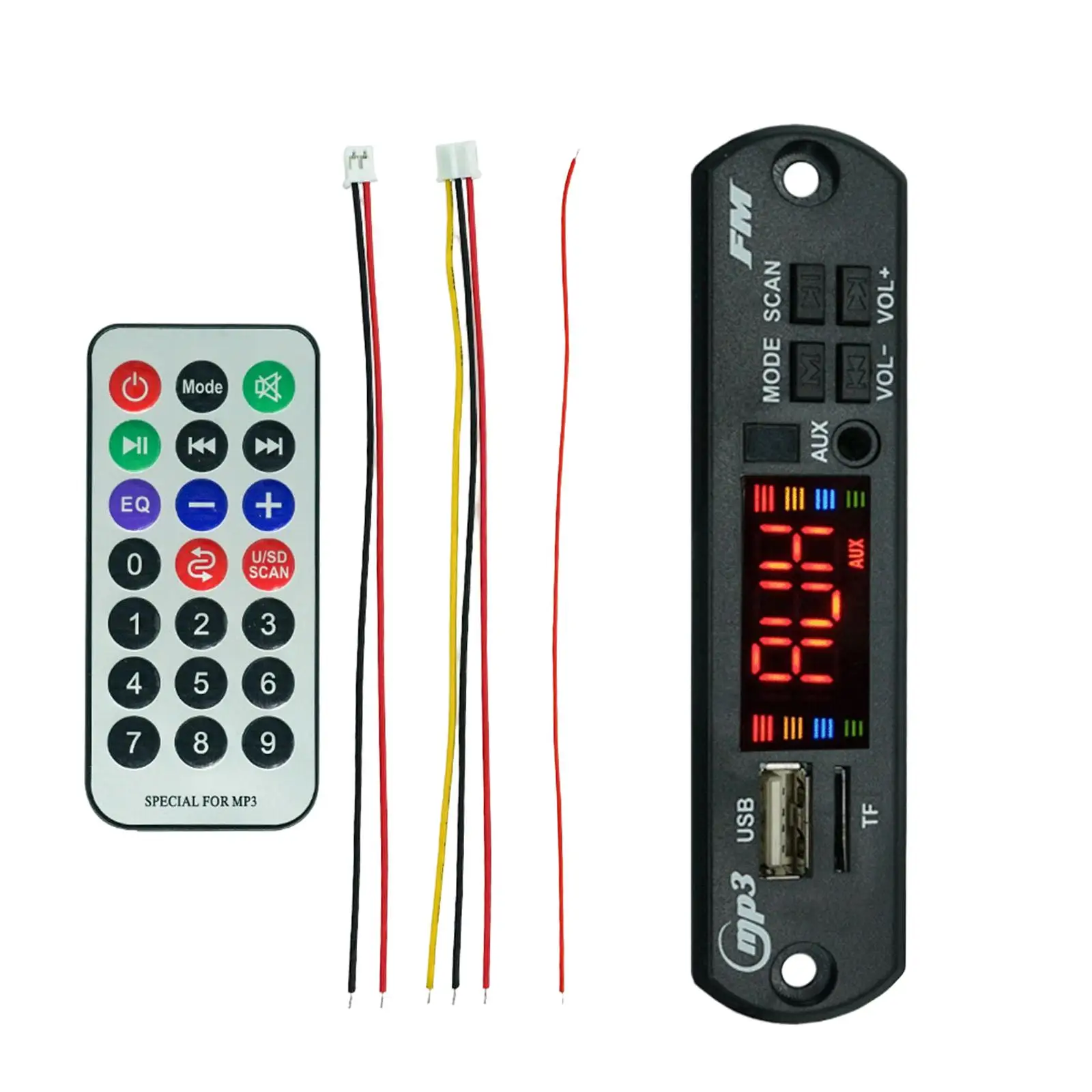Multifunction BT MP3 Player Decoding Board Durable Audio Module 12V for Auto
