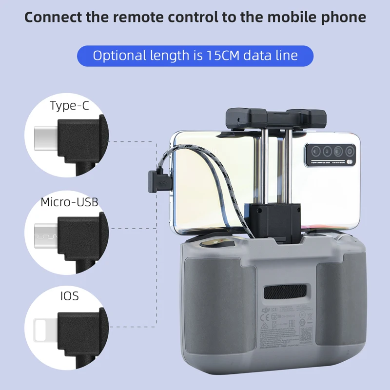 Connect the remote control to the mobile phone Optional length is 15CM data line Type-C
