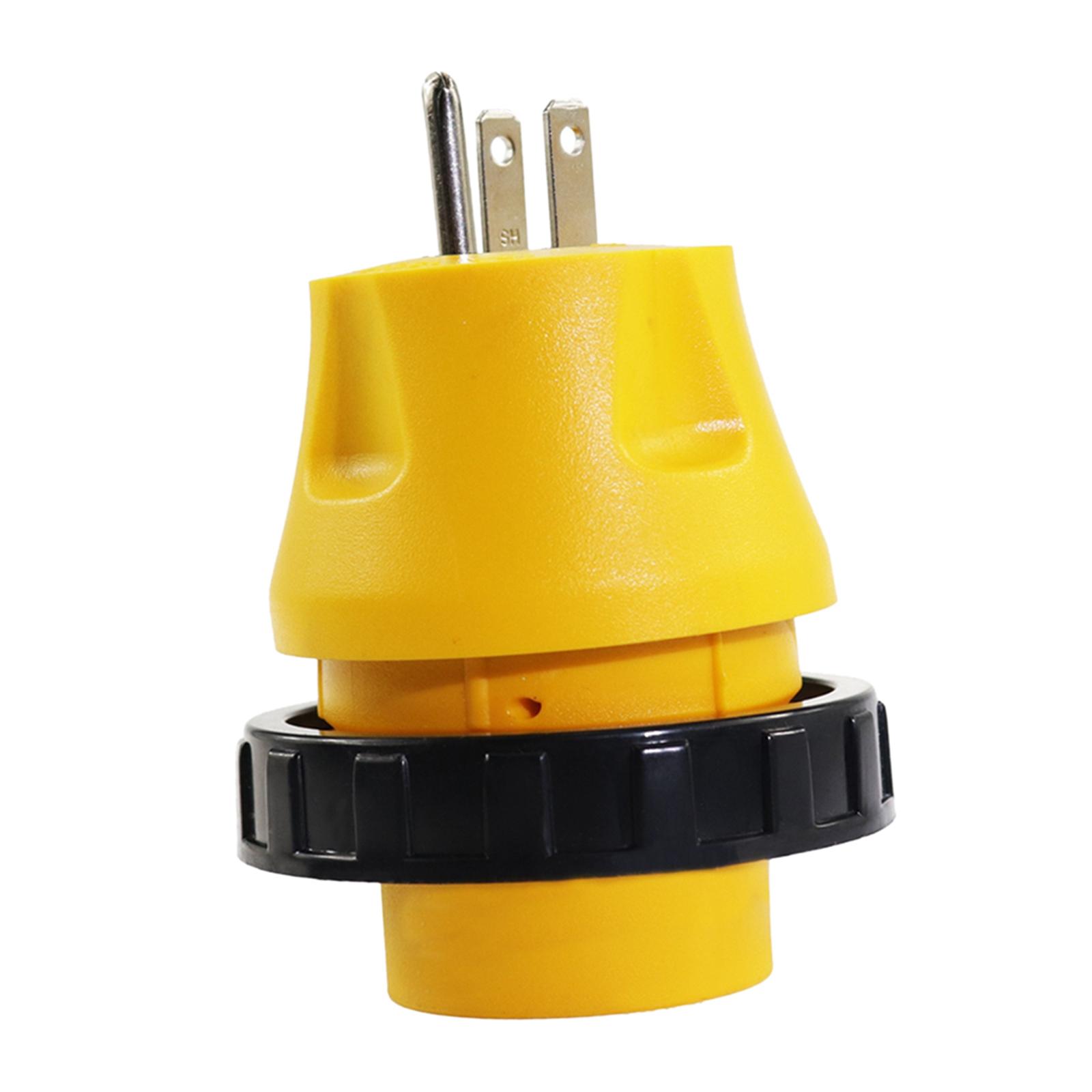 RV Electrical Locking Adapter 15A Male to 30A Female 125V   Plug Connector for Boat Marine