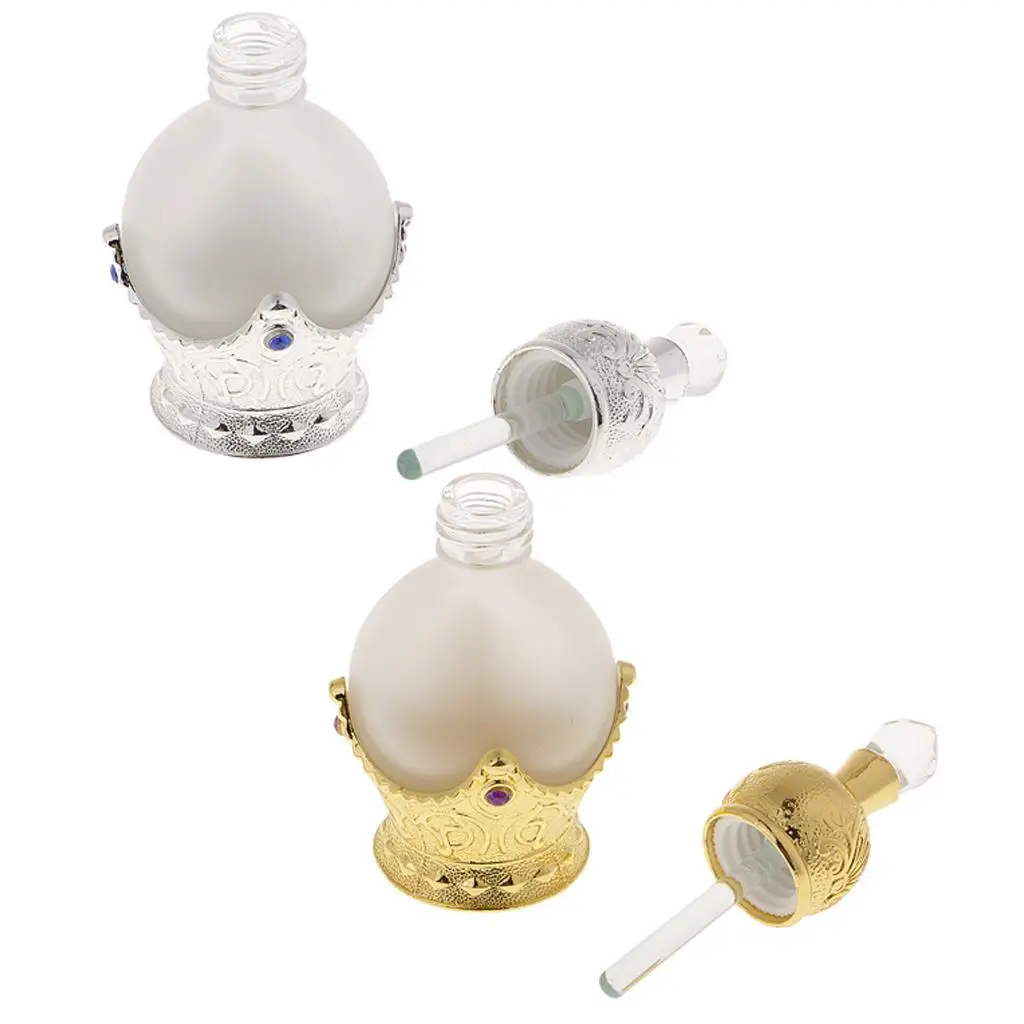 2pcs Glass Empty Refillable 15ml Perfume Holder Bottle  Jewelry