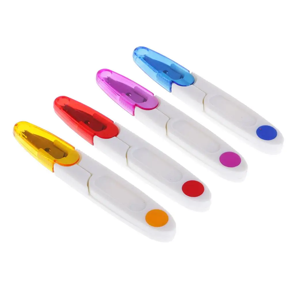 4 Pieces Sewing Scissors Yarn Thread Cutters Mini Small Snips Trimming Nippers Embroidery Cross Stitch Handheld Yarn Cutter Tool