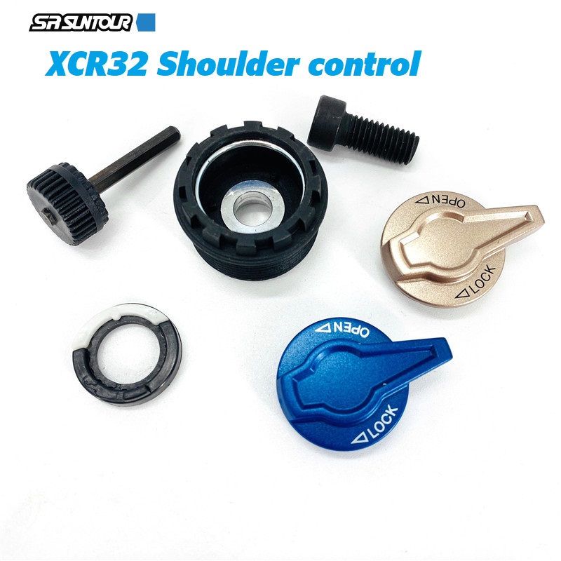 For SR SUNTOUR XCR 32 Front Fork Speed Lockout Lever Lock Cover End Cap Fixing Bolt Damping Rod Cartridge Lock Top Cap Assembly
