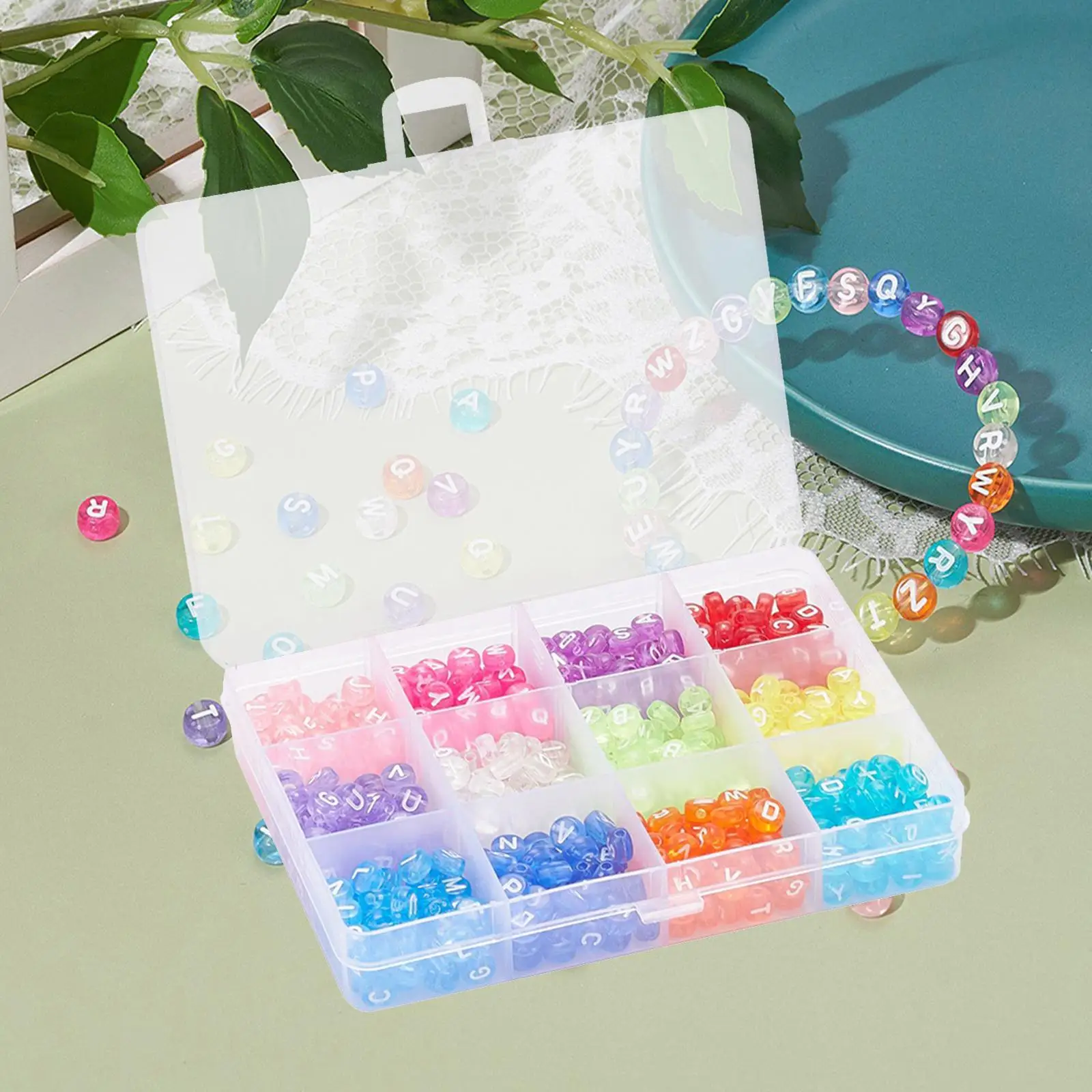600x Acrylic Alphabet Letter Beads DIY for Jewelry Making Necklace Bracelets