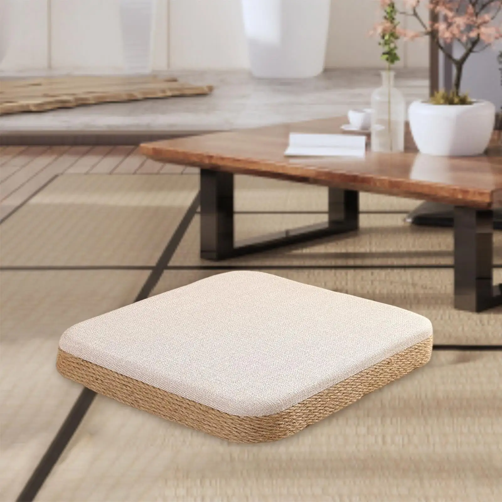 Handmade Floor Pouf Mat Flat Seat Cushion for Picnic Living Room Home Decor