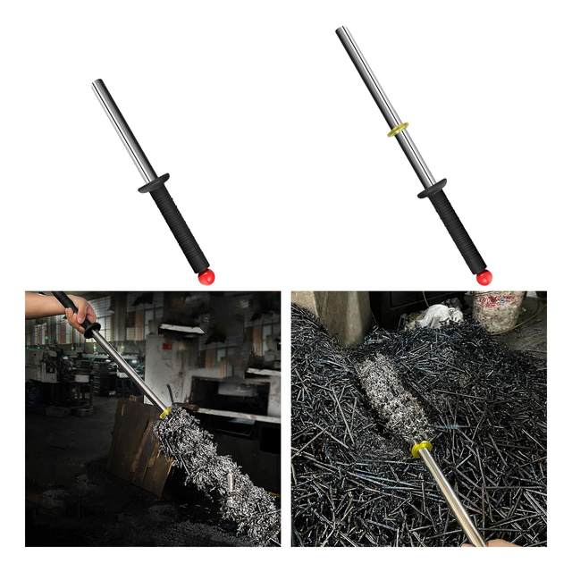 Magnetic Swarf Collector Grabber Magnetic Chip Collector with Release Handle for Warehouse Metal Shavings Metallic Objects Bolts