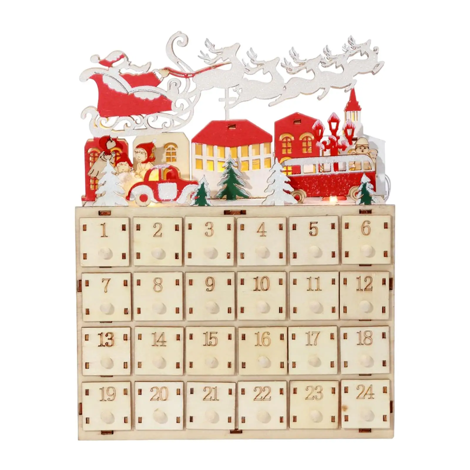 Multipurpose Advent Calendar with Drawers Gifts for Living Room Coffee Table