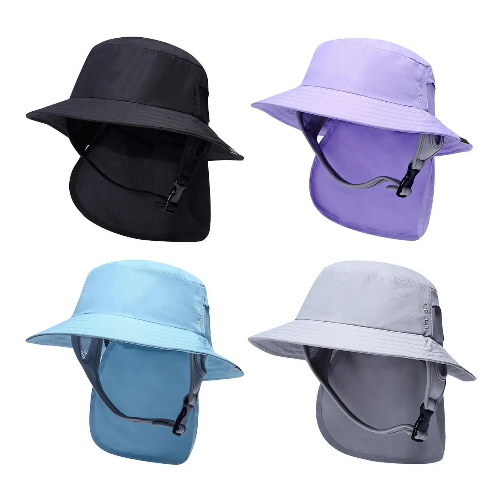 Lightweight Surf Bucket Hat Neck Flap Cover for Fishing Travel Water Sports