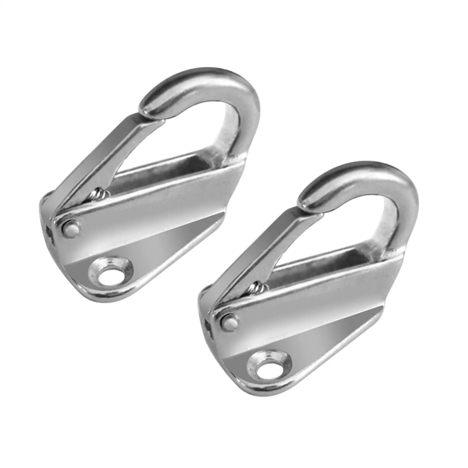 2pcs Marine Grade 316 Stainless Snap Hook Carabiner  Buckle with Screws 12mm Opening