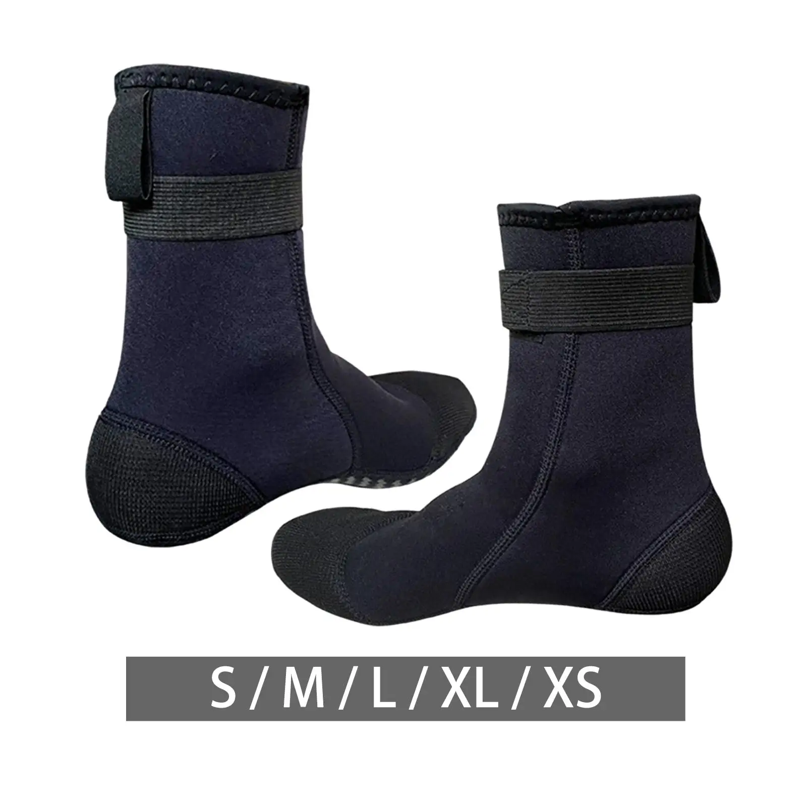 2 Pieces Soft Neoprene Water Socks Waterproof Anti Slip Thermal Flexible Wetsuit