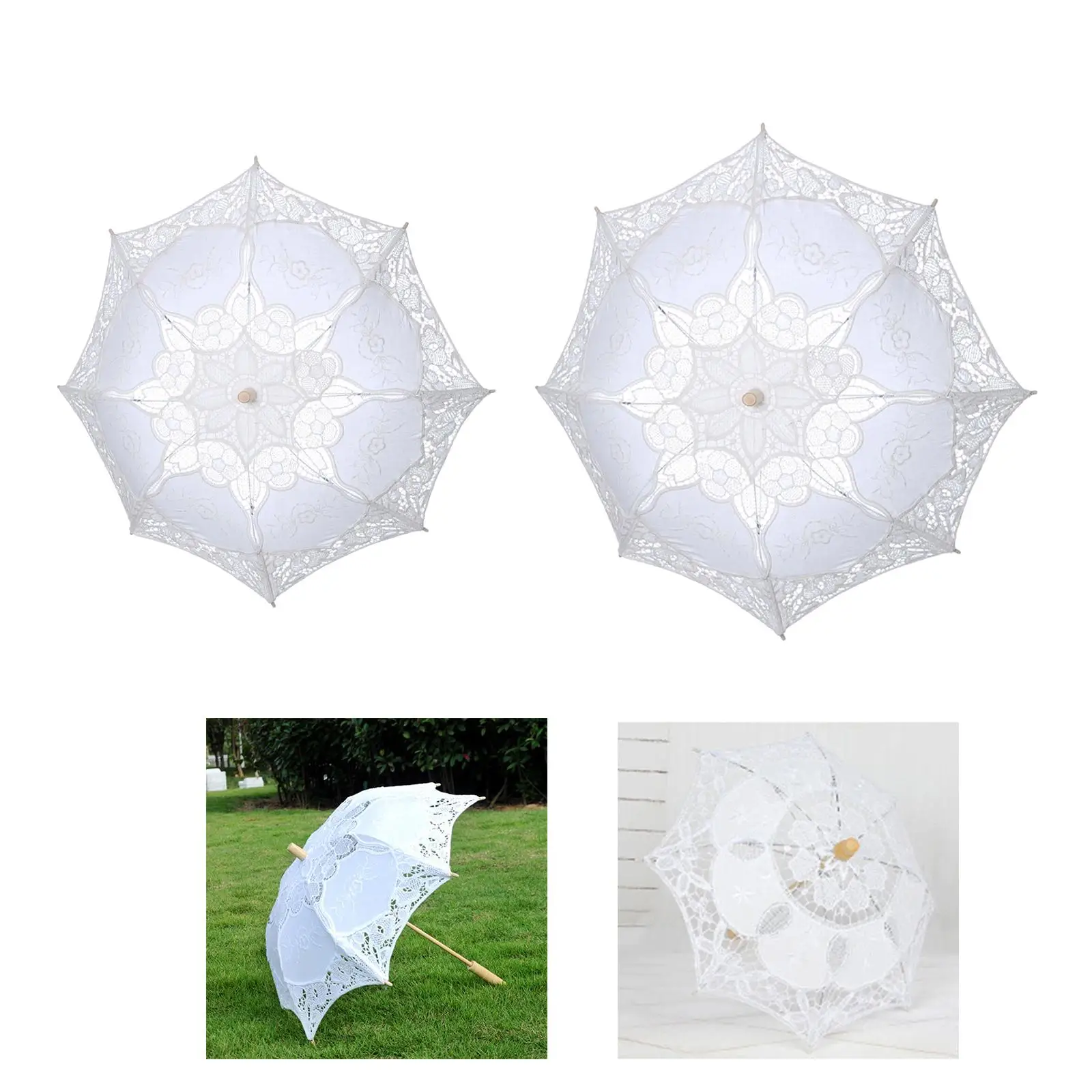 Lace Umbrella Decor Western  for Photography Prop Bridal Party