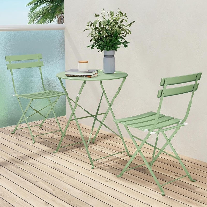 Title 2, Grand patio Premium Steel Patio Bistro Set, Fol...