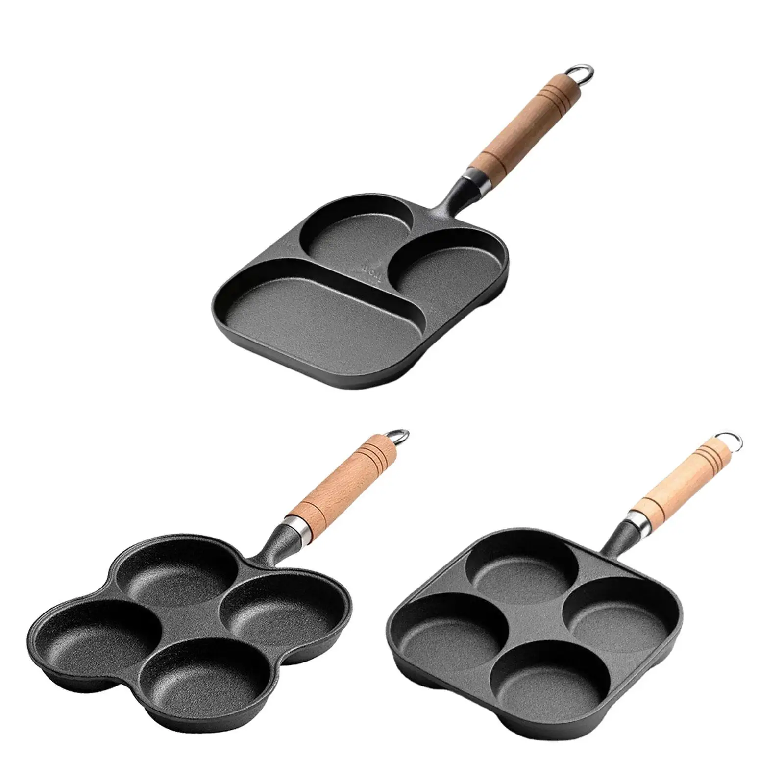 Divided Frying Pan Suitable for Gas and Induction Cooker Cookware Skillet Nonstick Frying Pan Egg Frying Pan for Omelet Burger