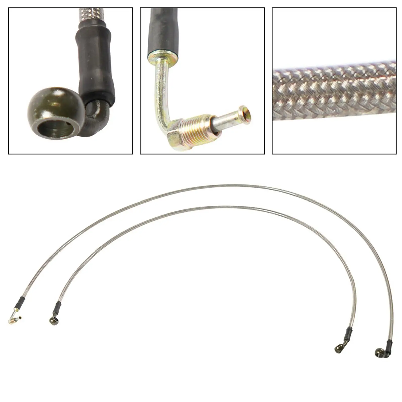 1Pair Brake Lines Replace Extended Front & Rear Brake Lines Fit for Polaris RZR 800 4 800 XP 900