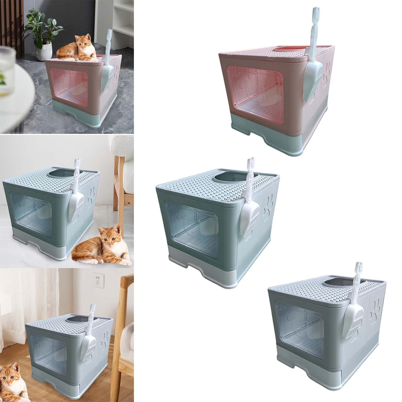 Hooded Cat Litter Box Pet Litter Box Enclosed and Covered Cat Toilet Litter Box