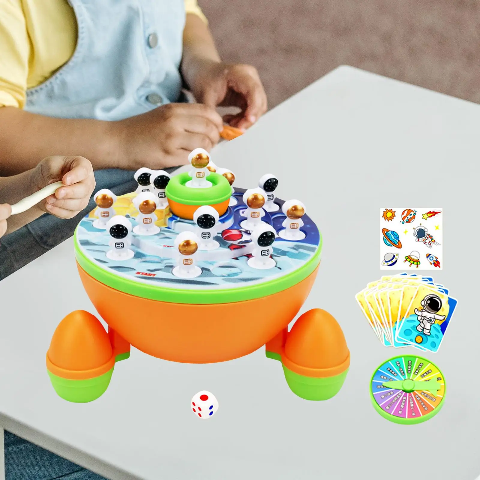 Montessori Toy 2 Player Puzzle Educational Toy Durable Space Board Game for Home Travel Kindergarten Preschool Girls Boys