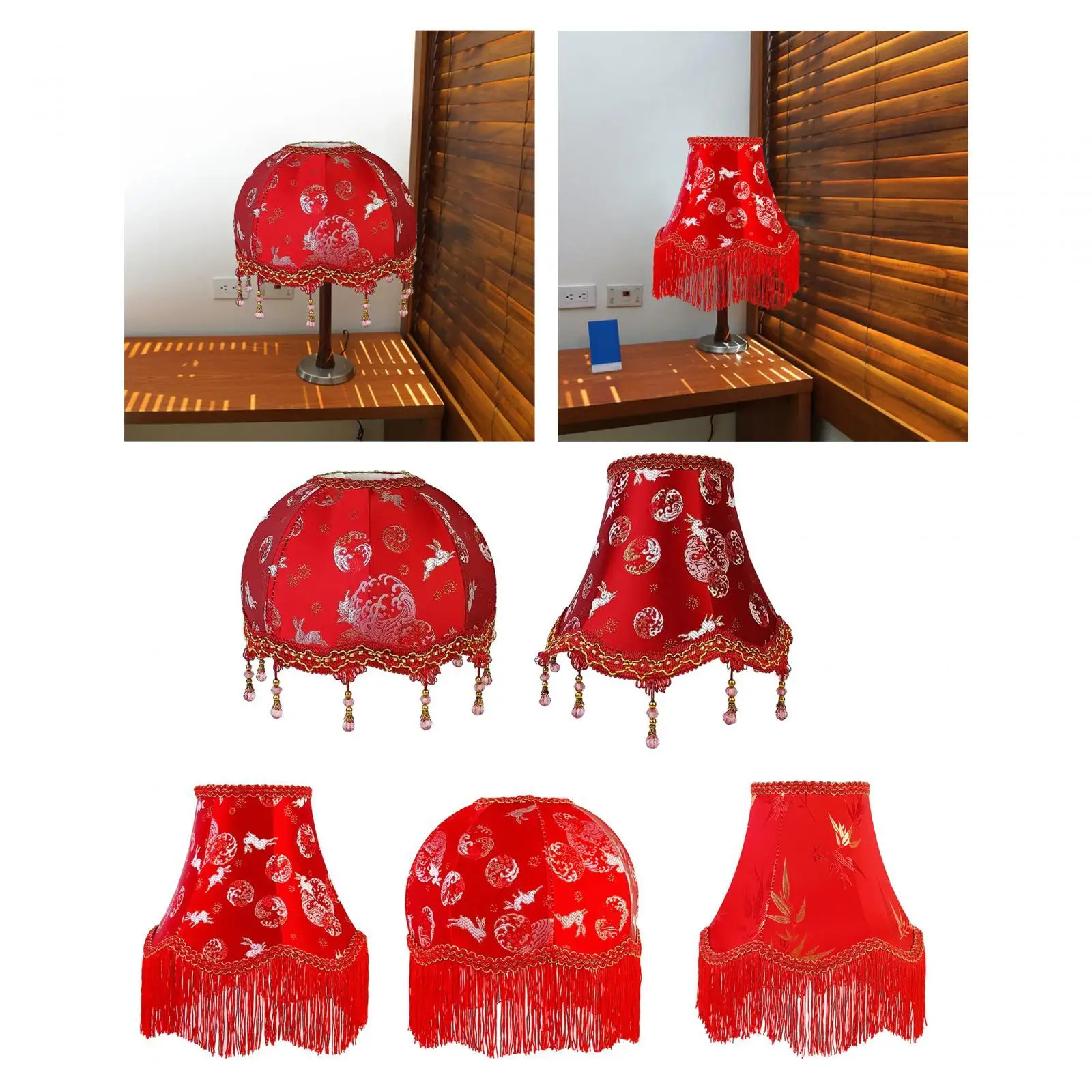 Lampshade Tassel Stylish Portable Desk Light Shade for Cafe Home Living Room