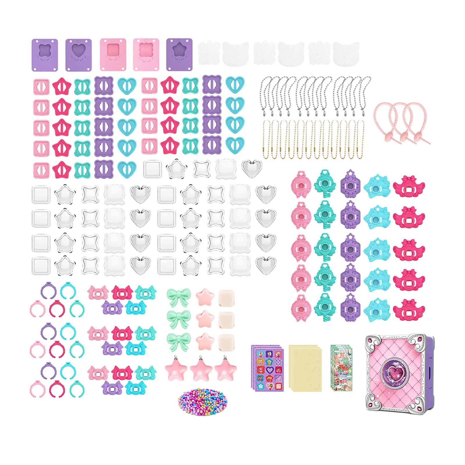 Children`s 3D Stickers Machine Cartoon Puzzle Handcraft Portable Xmas Present Toddlers DIY Sticker Little Jewelry Designer Set
