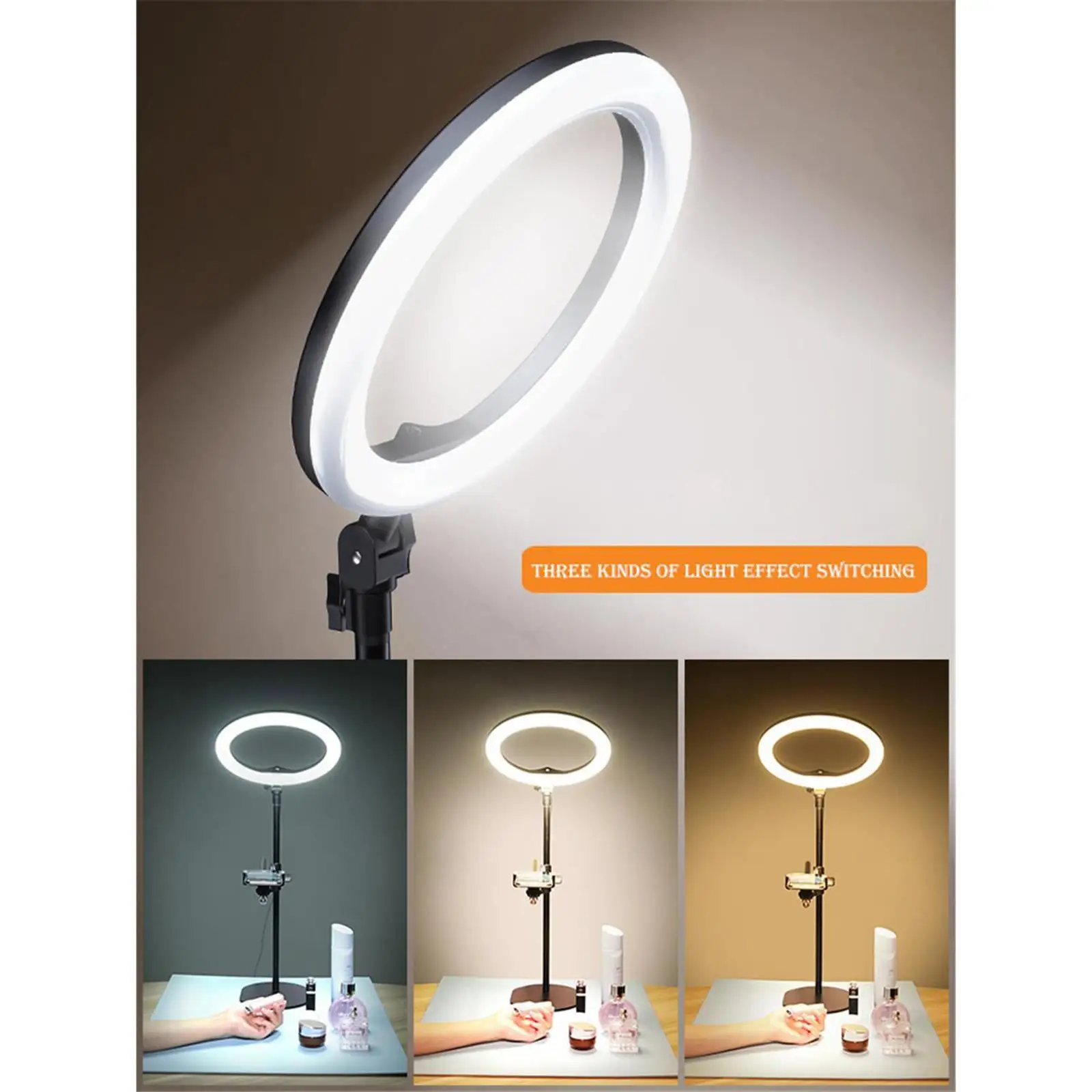 10in LED Selfie Ring Light w/ Stand Phone Holder Kit for Photo Makeup Studio