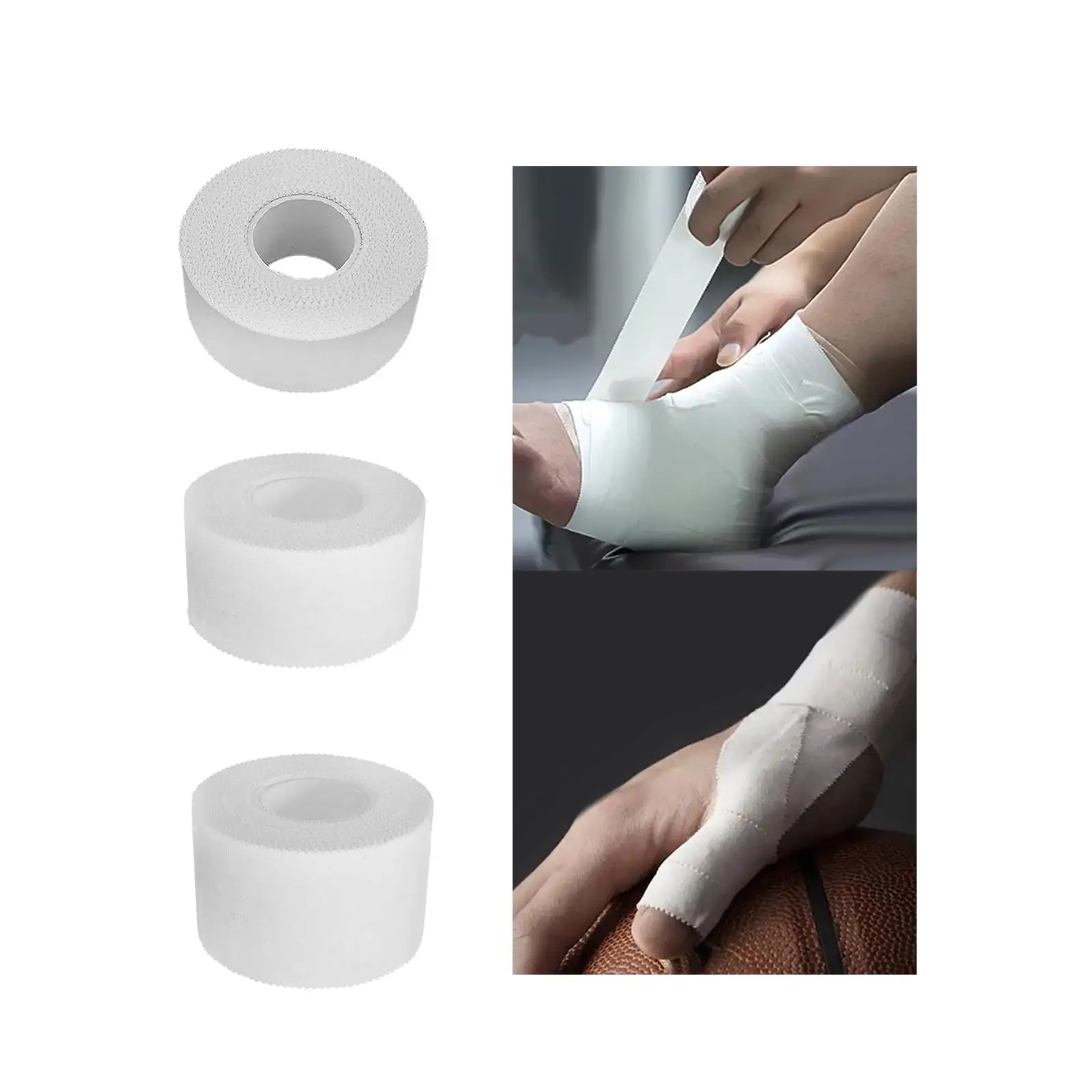 Sports Wrap Tape Muscle Tape Muscle Support Easy Tear Multiuse Breathable Athletic Tape for Hand Body Shoulder Wrists Football