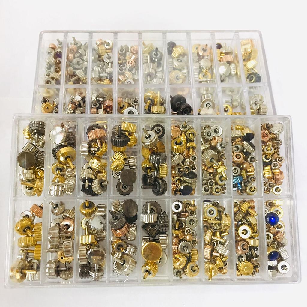 160PCS Multicolor Assortment Sizes Mixed Watch Stem  Head Parts