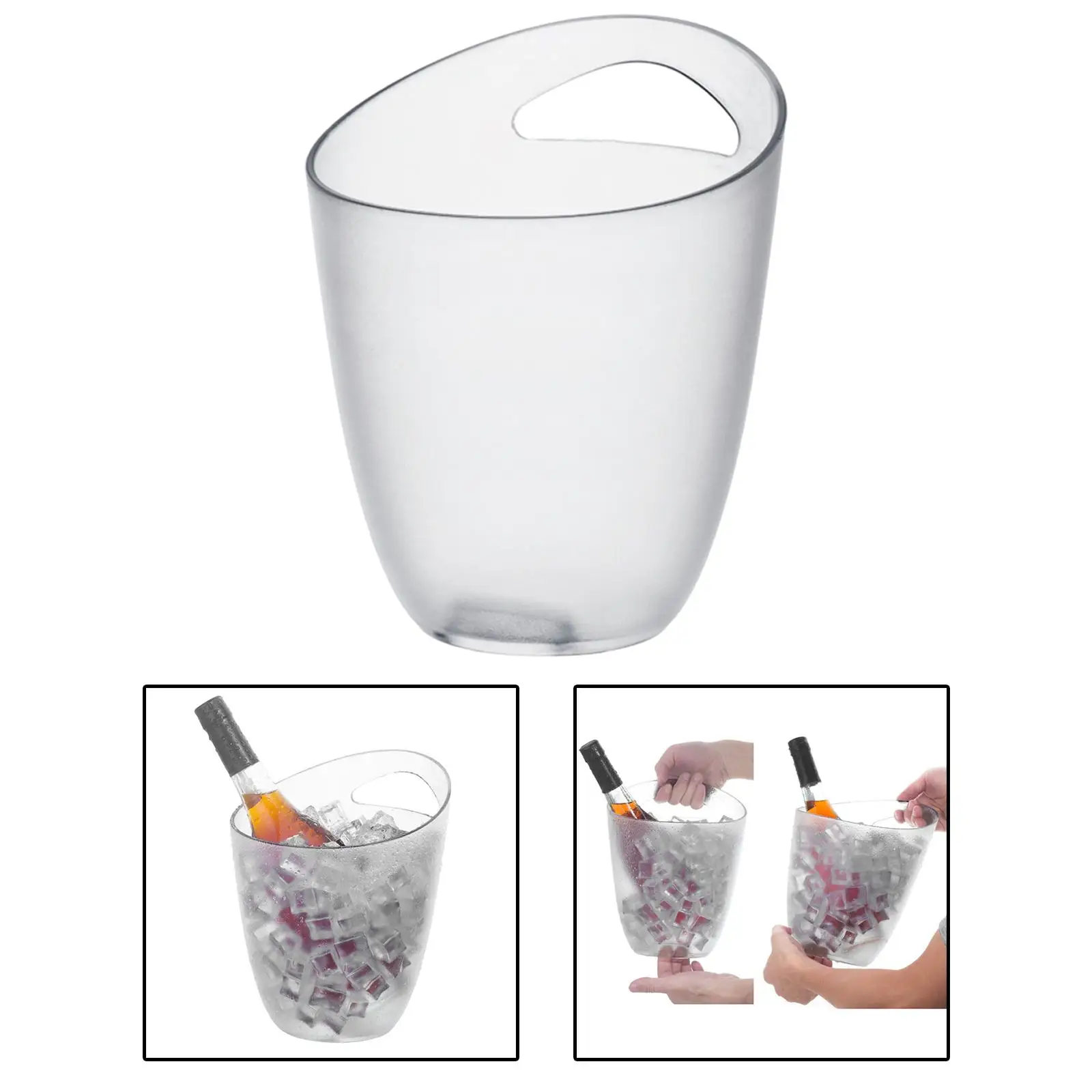 Transparent ice Bucket Drink Tub Champagne Beer Wine Chiller for Cocktail Parties Wine Bottle Restaurant Champagne Pub