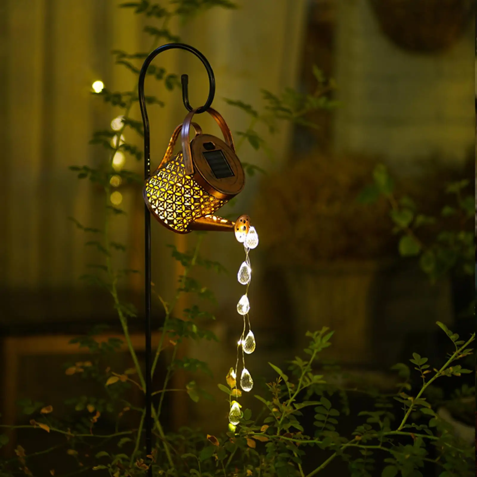 Solar Garden Stake Lights IP65 Waterproof Ornament Kettle Lights for Courtyard Patio