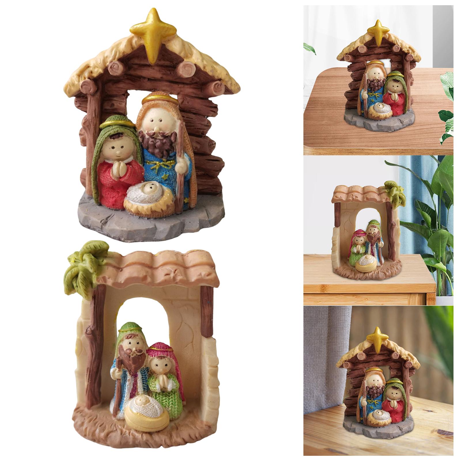 Holy Family Figurine Nativity Scene Set Table Decoration Gift