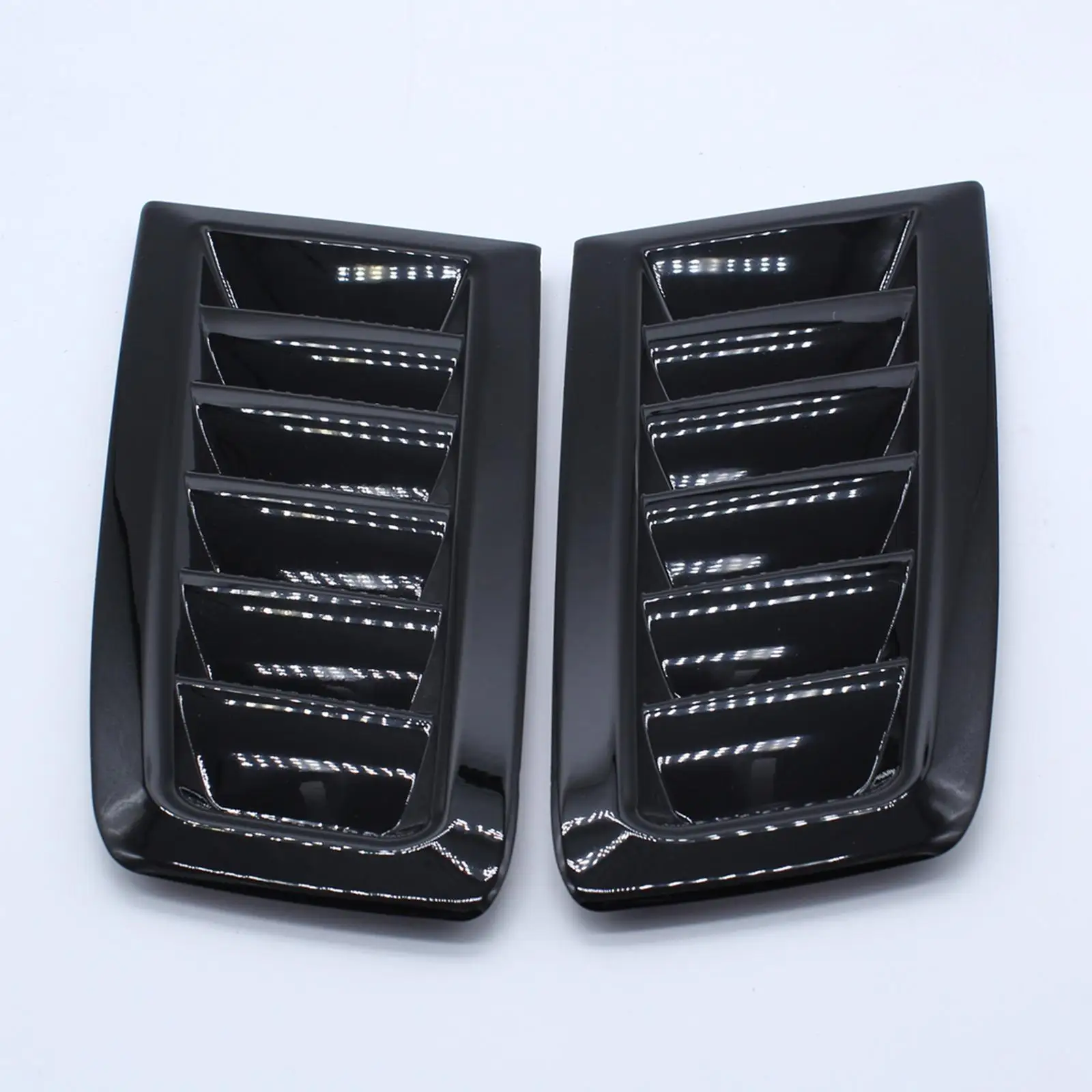 2Pcs Bonnet Air Vent Hood Trim Durable High Performance Air Intake Hood Vents Bonnet Cover for Ford Focus RS Gloss Black